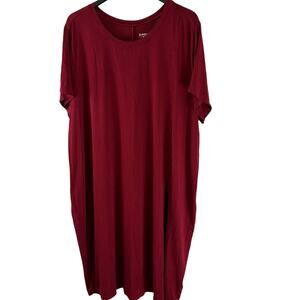 Torrid Super Soft Knit Slit Side Tunic Style Top Burgundy Size 4 Plus Size 4X